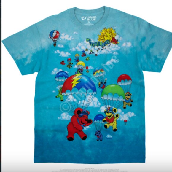 New Dead Songs Filled the Air Parachuting Bears T Shirt XL  Box Lb1 - Picture 1 of 10